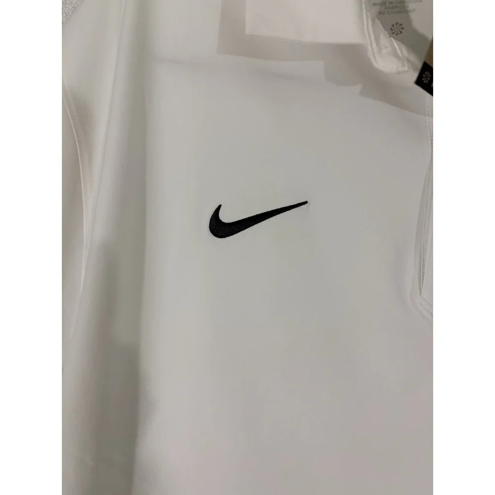 NIKE DRI FIT GOLF POLO MENS XXL WHITE LIGHTWEIGHT NEW!!